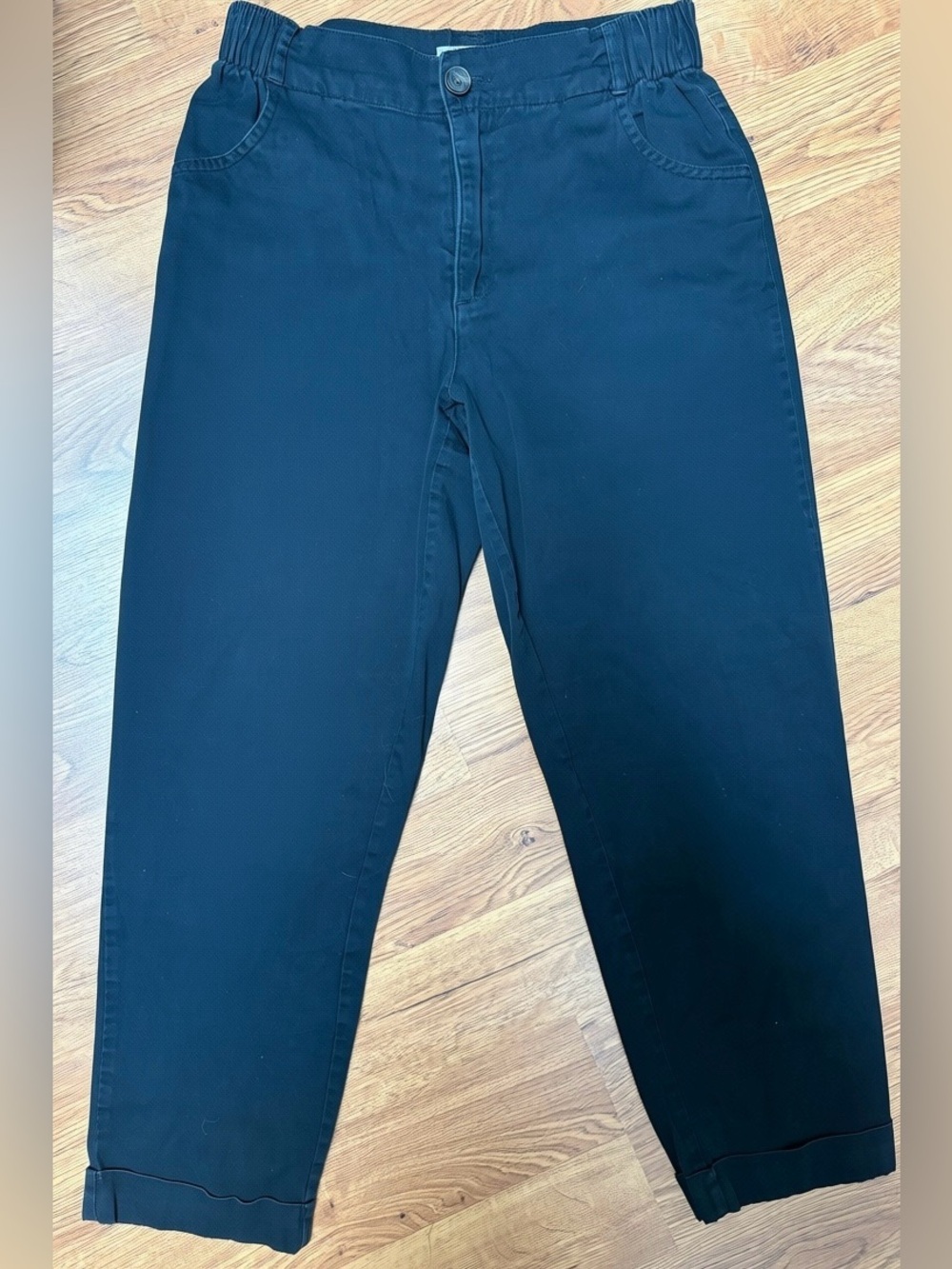 TWIK by Simons Black Utility Jogger Pants Women's Small High Rise Casual Tapered - Picture 3 of 7